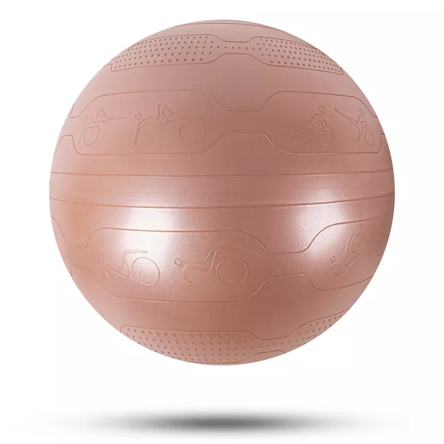 Gymnastický míč inSPORTline Stretch Ball 55 cm - černá - mocha mousse