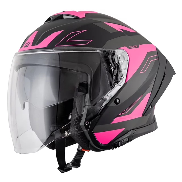 Moto přilba W-TEC Voltik Shockrose - růžová - růžová