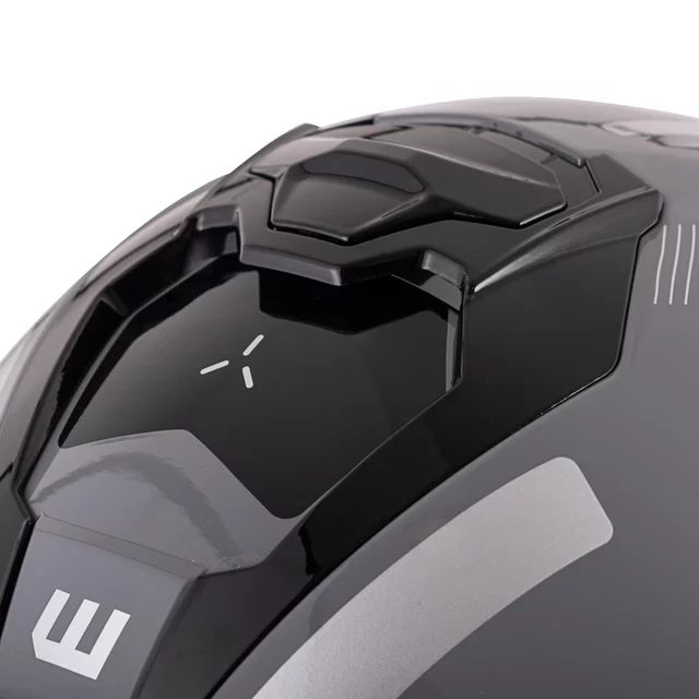 Překlopná moto přilba W-TEC Zoroz P/J - 2.jakost - Metallic Grey