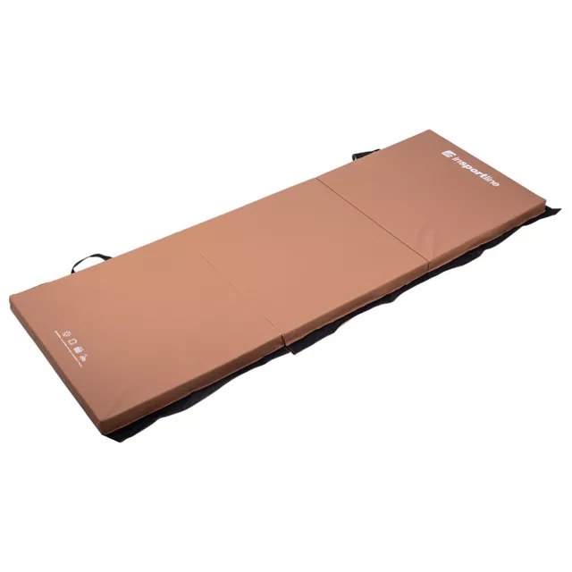 Skládací gymnastická žíněnka inSPORTline Trifold 180x60x5 cm - černá