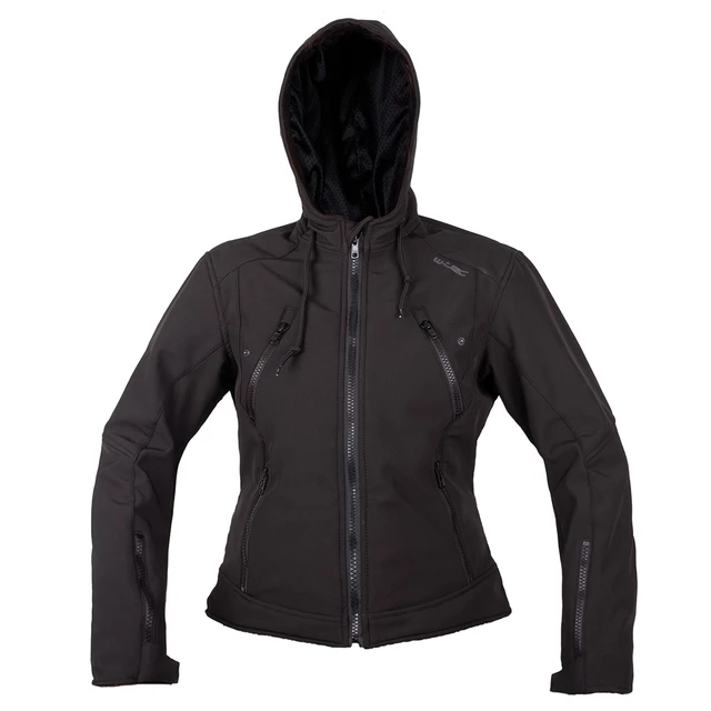Dámská softshellová moto bunda W-TEC Dyte - černá - černá