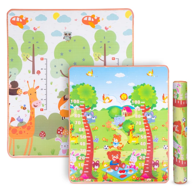Rolovatelná dětská podložka inSPORTline Lhotino 150x180x1,5 cm - Puzzle/Moře