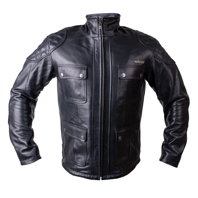Kožená moto bunda W-TEC Valebravo - 2.jakost - černá