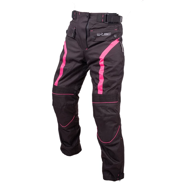 Dámské moto kalhoty W-TEC Durmanes Lady - rozbaleno - černo-růžová - černo-růžová