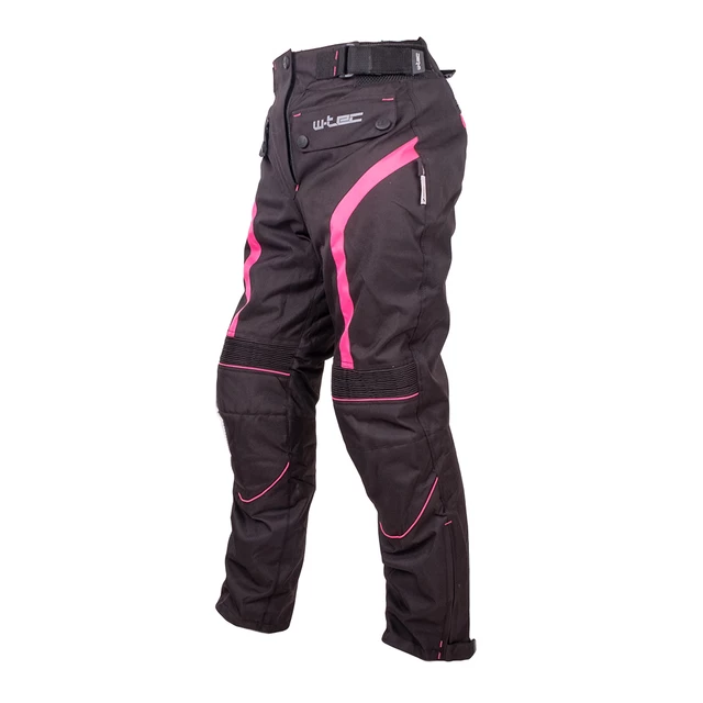 Dámské moto kalhoty W-TEC Durmanes Lady - rozbaleno - černo-růžová