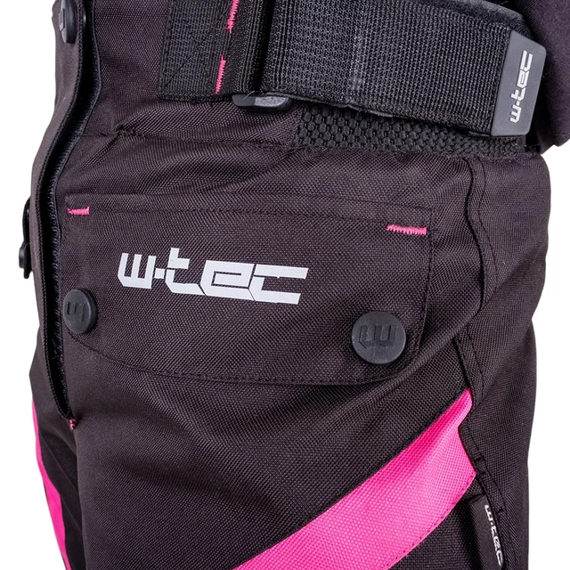 Dámské moto kalhoty W-TEC Durmanes Lady - rozbaleno - černo-růžová