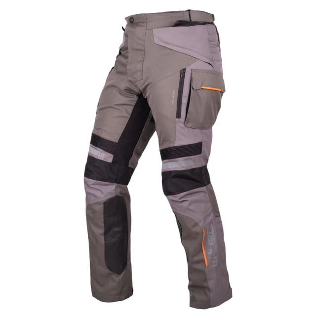 Moto kalhoty W-TEC Smackton - černo-šedo-oranžová
