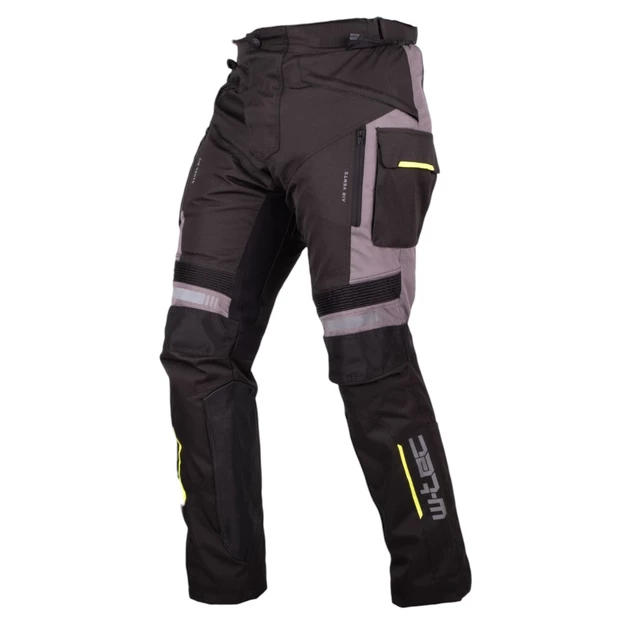 Moto kalhoty W-TEC Smackton - černo-šedo-oranžová