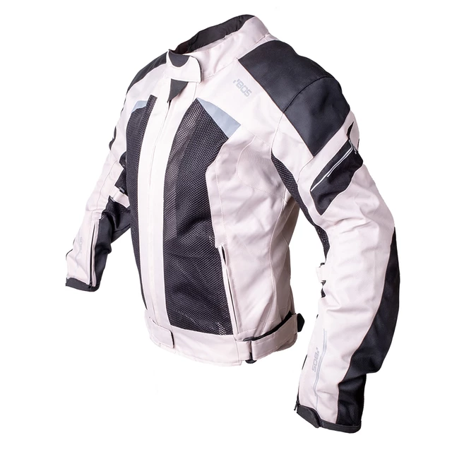 Dámská letní textilní moto bunda BOS Aylin - Silver Grey