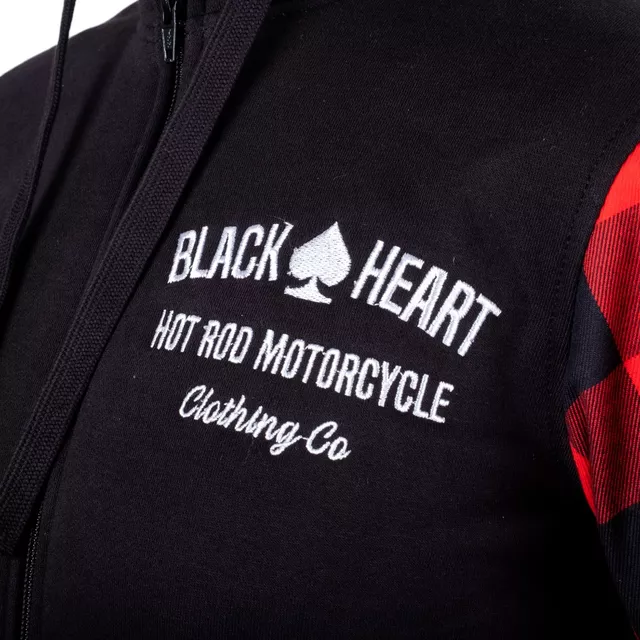 Moto mikina W-TEC Black Heart Ramforge - červeno-černá