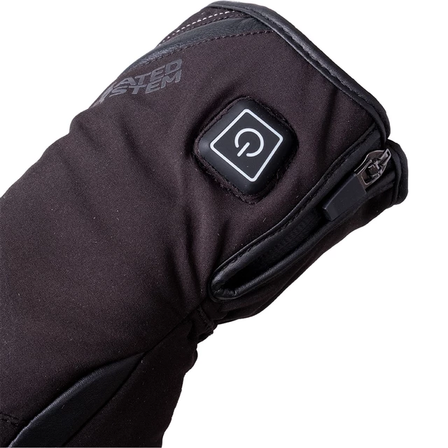Vyhřívané moto a lyžařské rukavice W-TEC HEATnoir 2x2000 mAh - černá