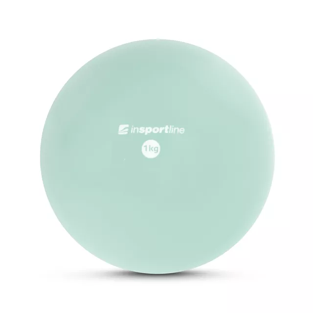 Jóga míč inSPORTline Yoga Ball 1 kg - růžová - mentolová