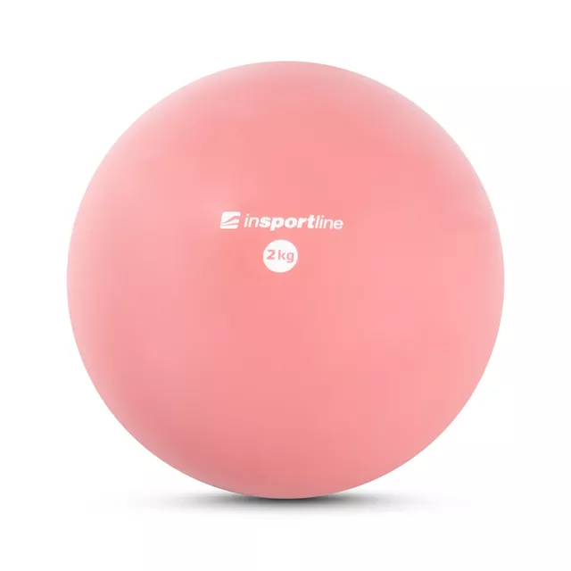 Jóga míč inSPORTline Yoga Ball 2 kg - mentolová - růžová
