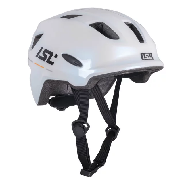 Dětská cyklo přilba s LED světlem ISL Lumitto - Blush Pink - Pearl White