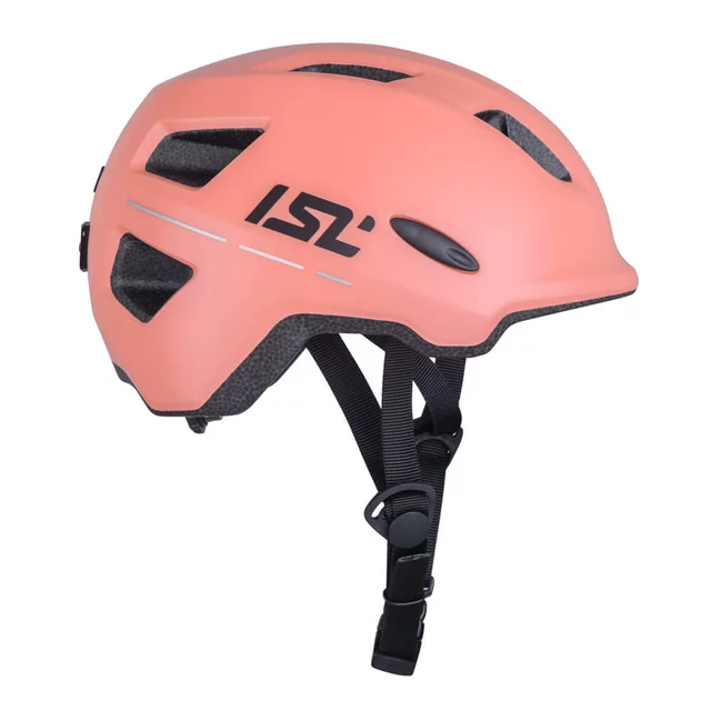 Dětská cyklo přilba s LED světlem ISL Lumitto - Blush Pink