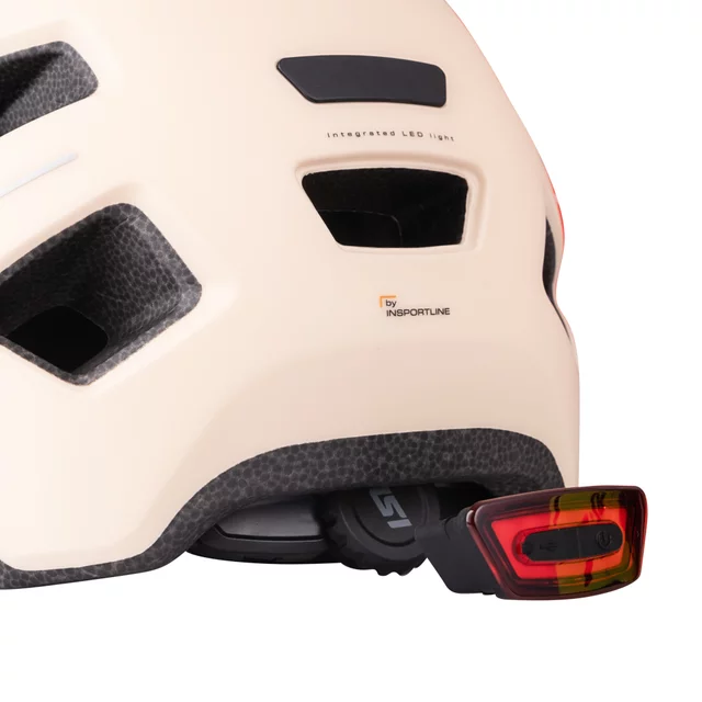 Dětská cyklo přilba s LED světlem ISL Lumitto - Blush Pink