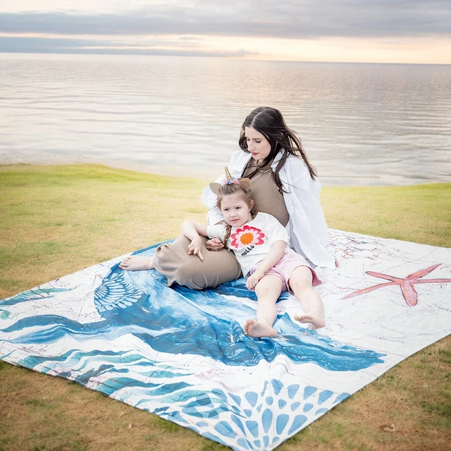 Pikniková deka inSPORTline Maritino 208x197 cm - mořský život