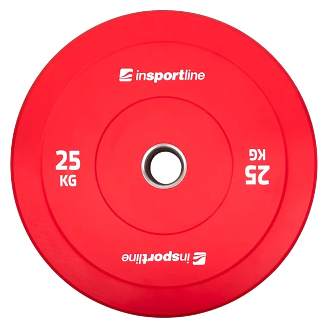 Gumové kotouče inSPORTline Bumper Plate Go 50mm 5-25kg