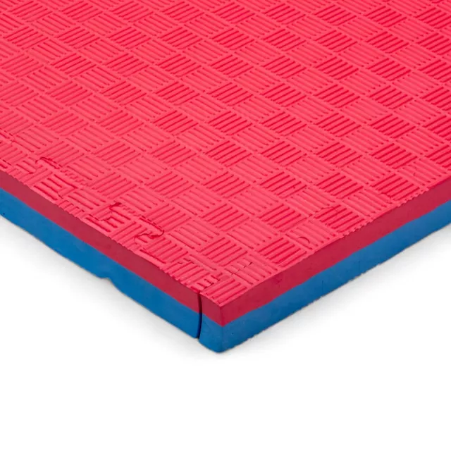 Puzzle tatami podložka inSPORTline Malmeida 100x100x4 cm - mocha mousse-černá, vzor 5 proužků