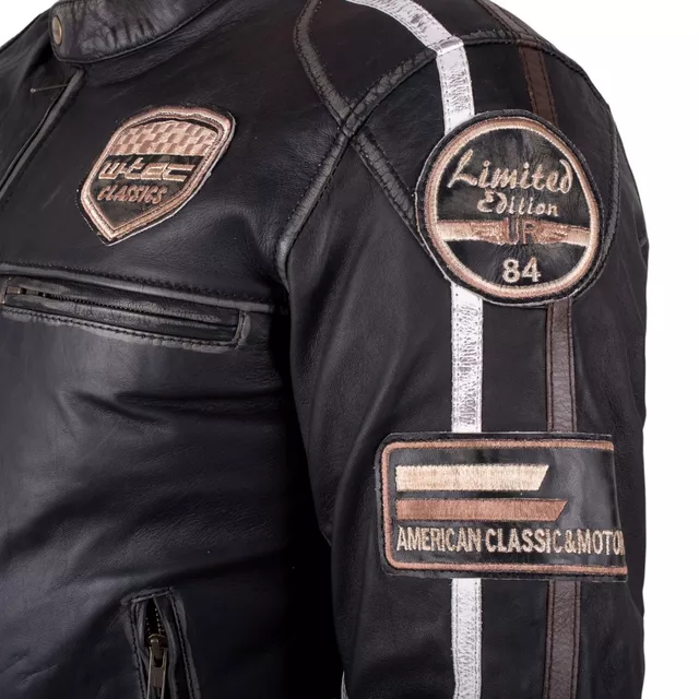 Pánská kožená moto bunda W-TEC Sheawen Vintage