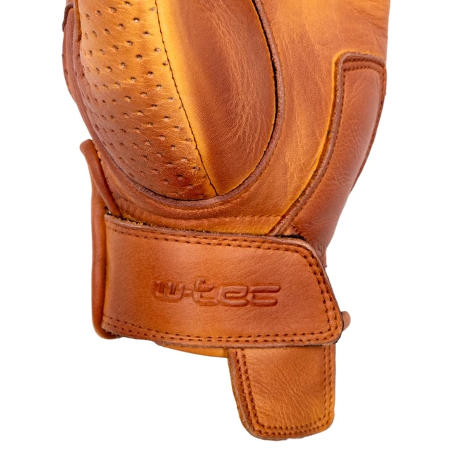 Letní kožené moto rukavice W-TEC Gatorrano - hnědá