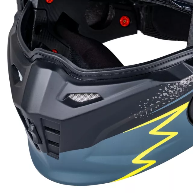 Modulární přilba W-TEC Badalone Graphic - matně černá-žlutá