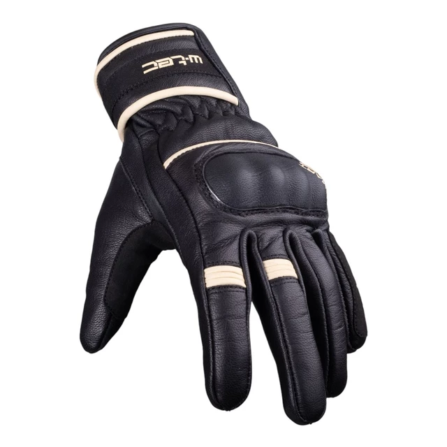 Moto rukavice W-TEC Franker - černo-bílá