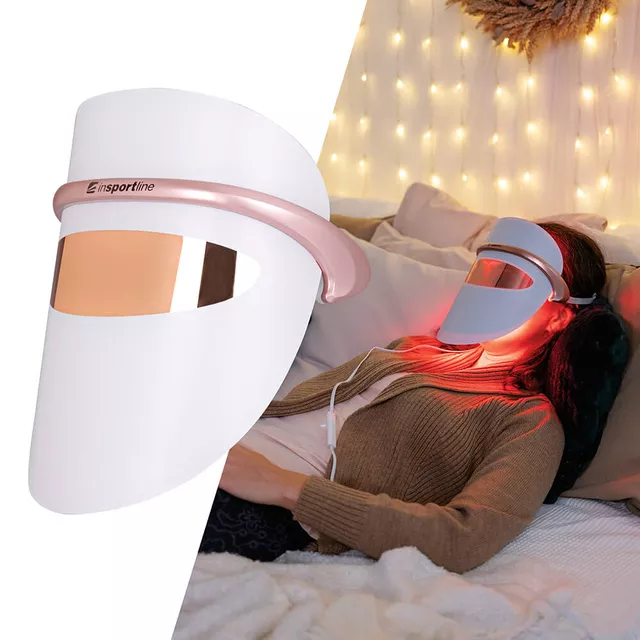 Ošetřující LED maska na obličej inSPORTline Esgrima, USB