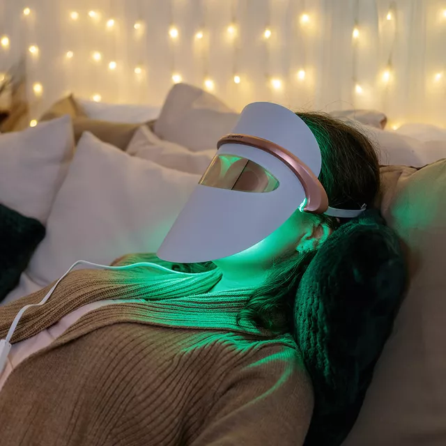 Ošetřující LED maska na obličej inSPORTline Esgrima, USB