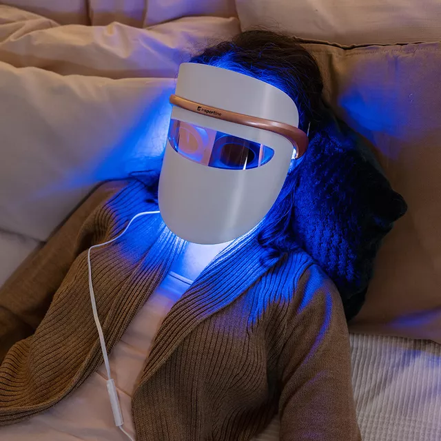 Ošetřující LED maska na obličej inSPORTline Esgrima, USB