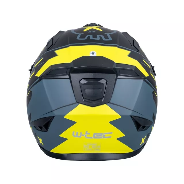 Modulární přilba W-TEC Badalone Graphic - matně černá-žlutá