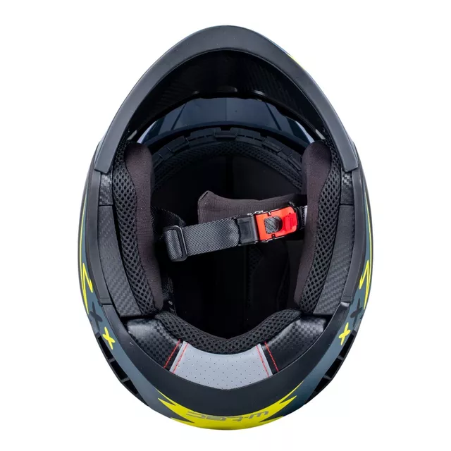 Modulární přilba W-TEC Badalone Graphic - matně černá-žlutá