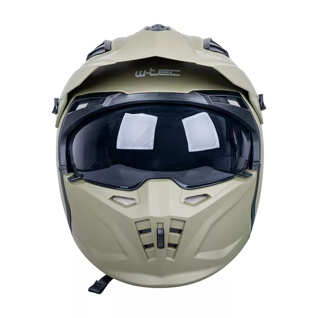 Modulární přilba W-TEC Badalone Army - béžová matná