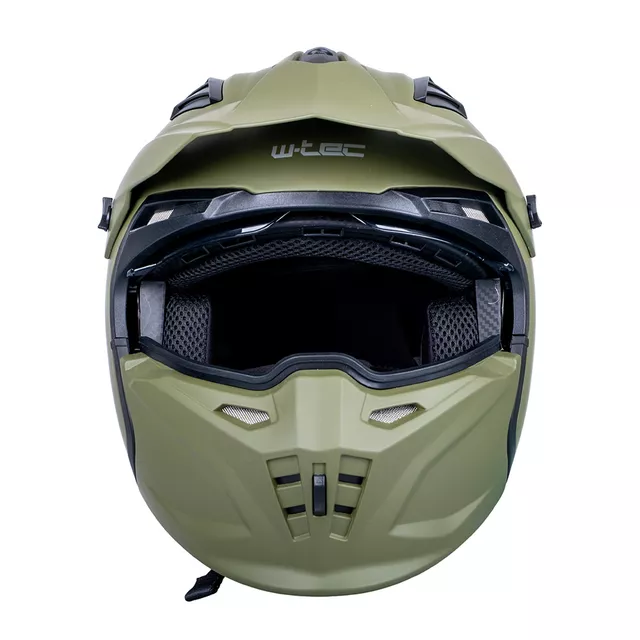 Modulární přilba W-TEC Badalone Army - béžová matná