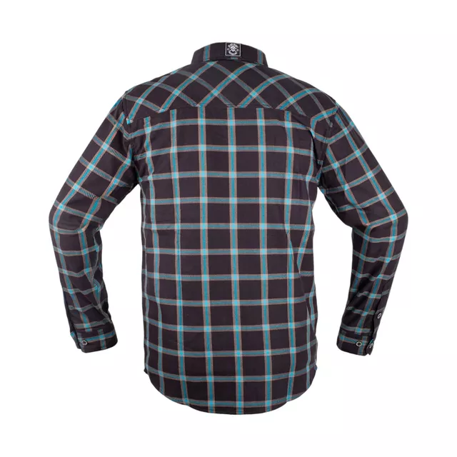 Košile W-TEC Black Heart Respector II - černá s modrým pruhem