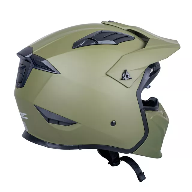 Modulární přilba W-TEC Badalone Army - béžová matná
