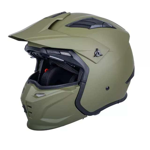 Modulární přilba W-TEC Badalone Army - béžová matná