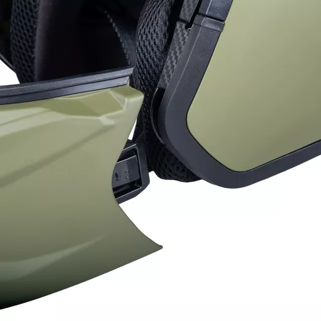 Modulární přilba W-TEC Badalone Army - béžová matná