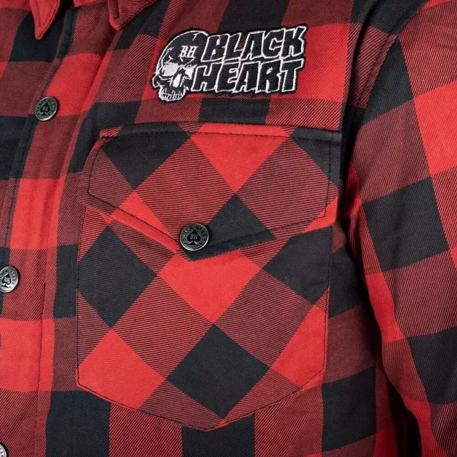 Moto košile W-TEC Black Heart Rattlesneak - zeleno-černá kostkovaná