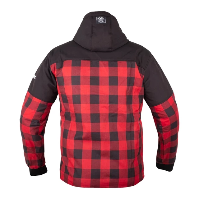 Softshellová moto bunda W-TEC Black Heart Rozzer - červeno-černá