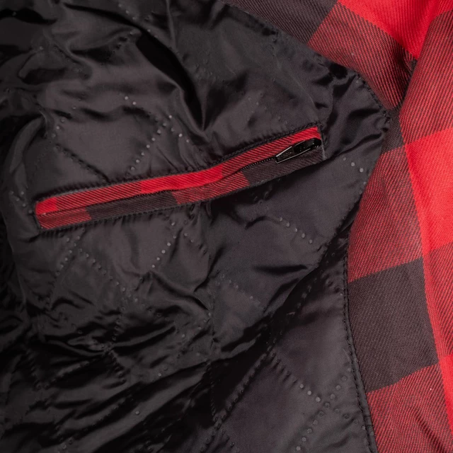 Softshellová moto bunda W-TEC Black Heart Rozzer - červeno-černá