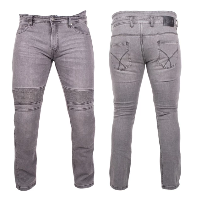 Pánské moto jeansy BOS Micas - Gray - Gray