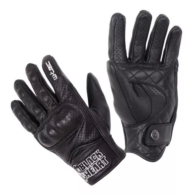 Kožené moto rukavice W-TEC Black Heart Rookah - černá