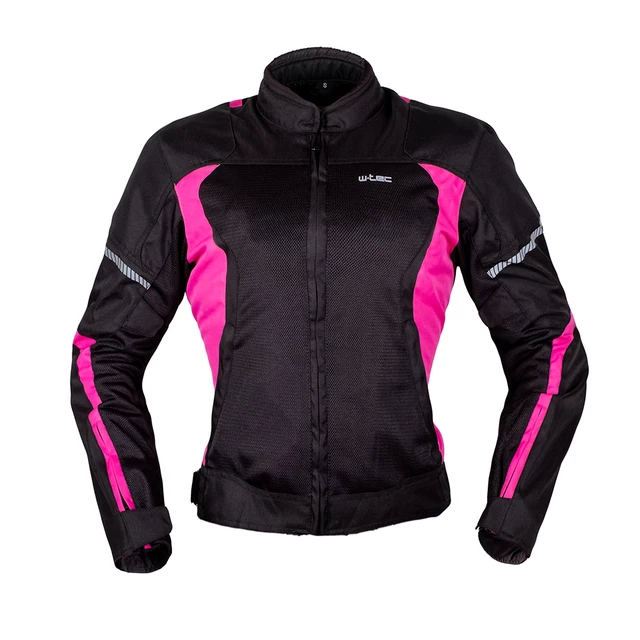 Dámská letní moto bunda W-TEC Martix Lady - černo-růžová - černo-růžová