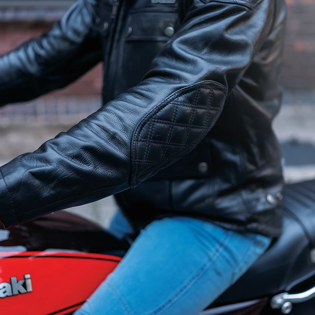 Kožená moto bunda W-TEC Valebravo - 2.jakost - černá