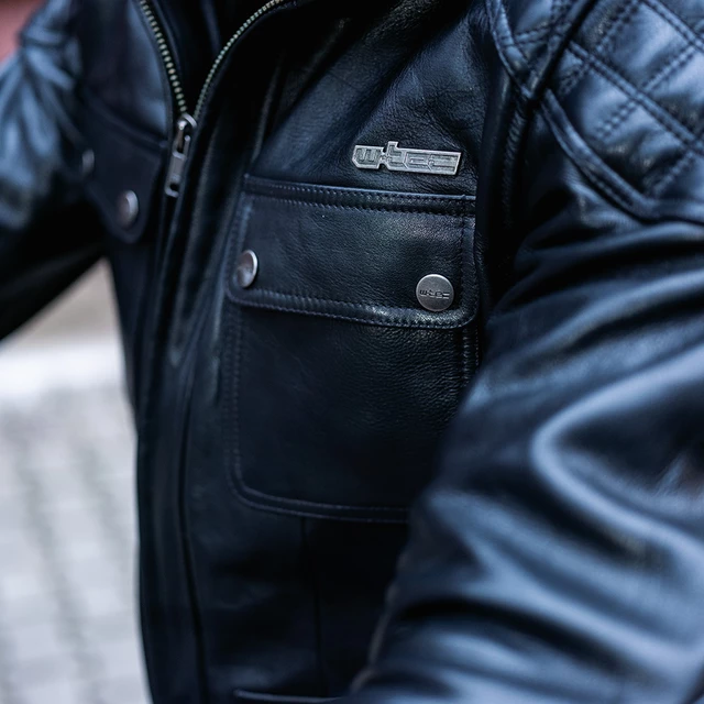 Kožená moto bunda W-TEC Valebravo - 2.jakost - černá