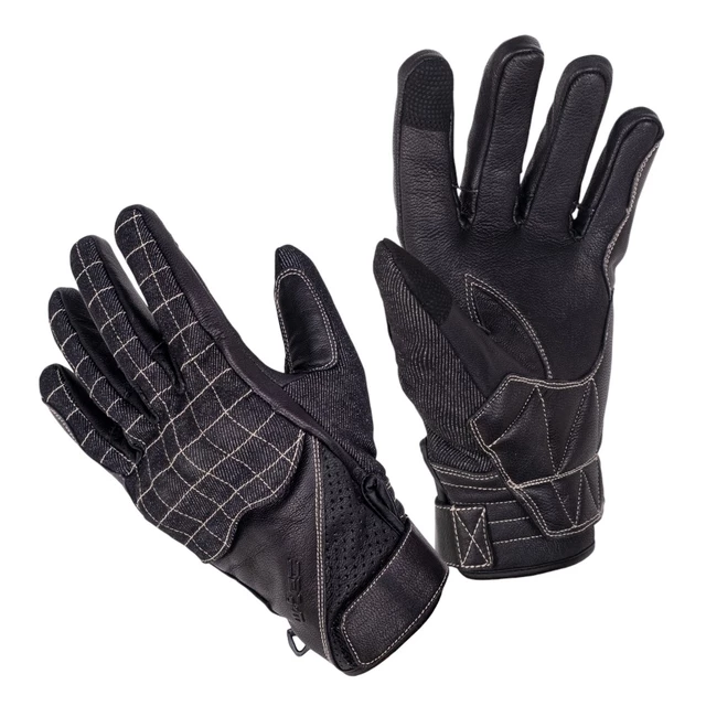 Letní moto rukavice W-TEC Honver - černá - černá