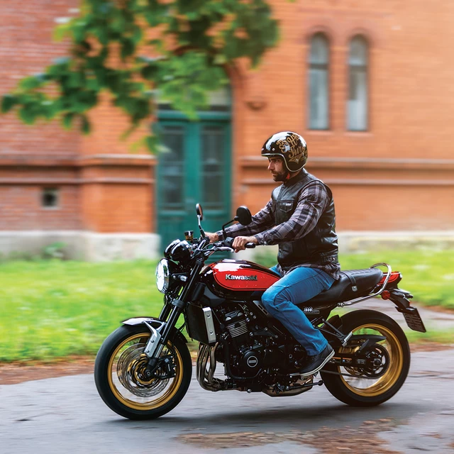 Kožená moto vesta W-TEC Delasola - černá
