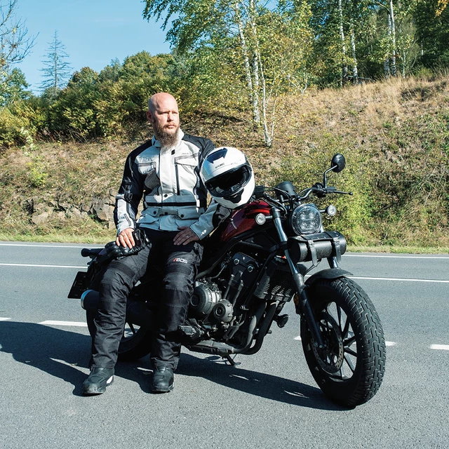 Pánská touringová moto bunda BOS Maximum - Gray