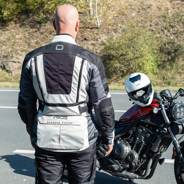 Pánská touringová moto bunda BOS Maximum - Gray
